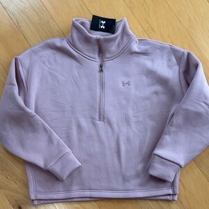 Under Armour Fleece HZ Mauve Quarter-Zip Sweatshirt